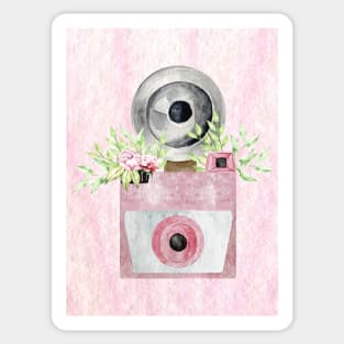 Watercolor Vintage Retro Polaroid Sticker